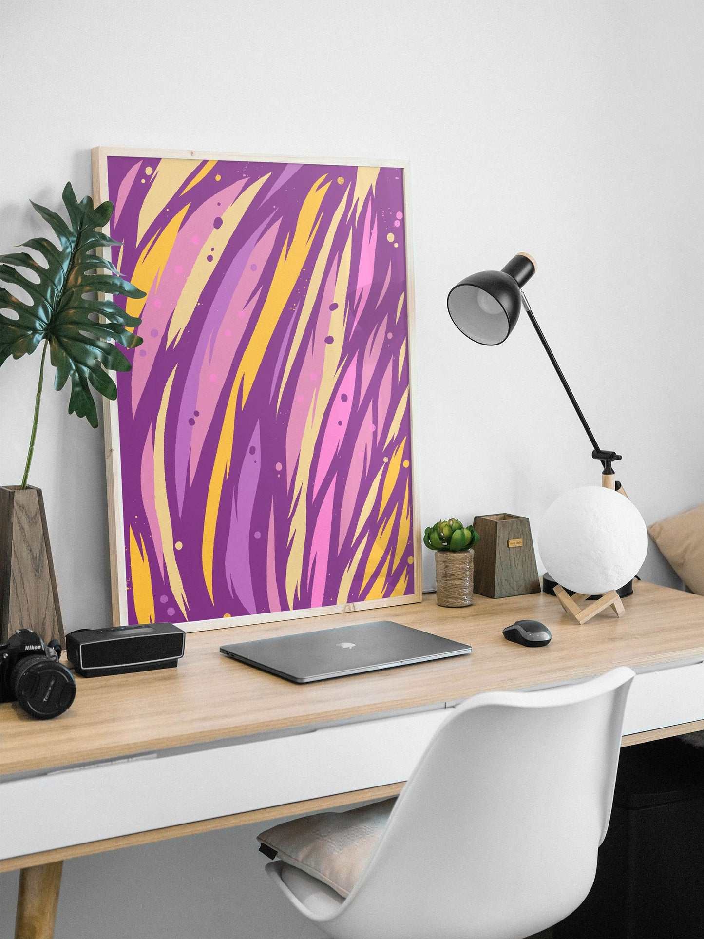 Bobzilla A3 purple and yellow abstract surface pattern