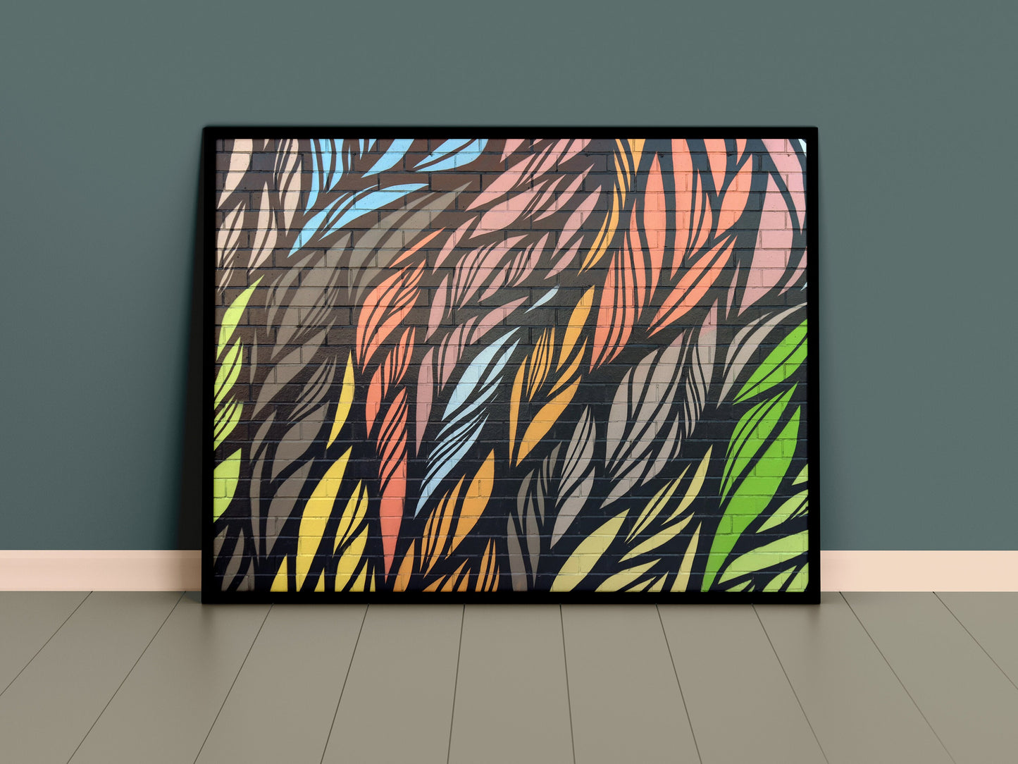 Tealeafs - cool wall art, prints, inspired by nature, brights colours, tea leafs