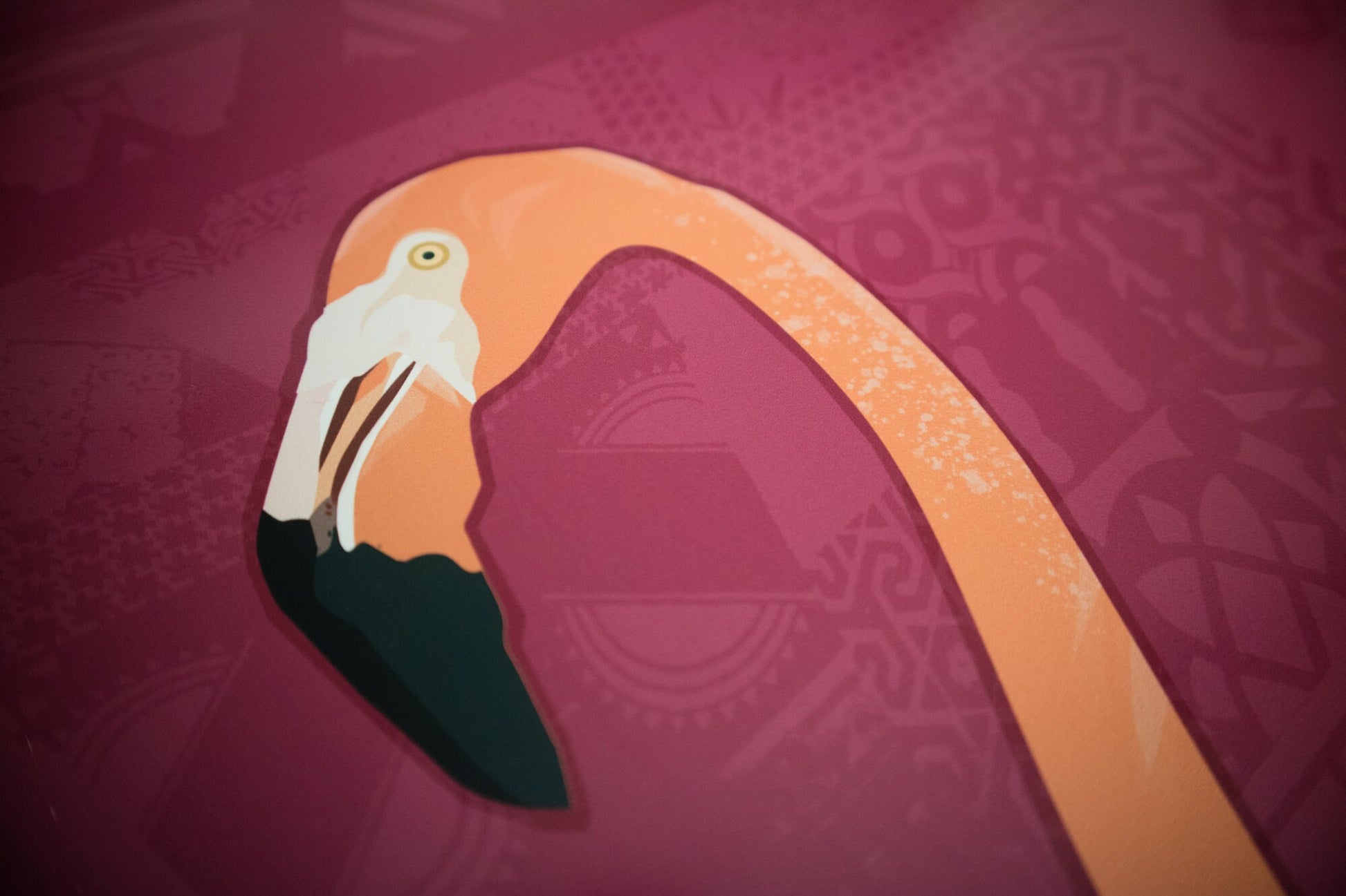 Tropical Flamingo Print, Exotic Bird Print, Exotic Bird illustration, Exotic Bird Poster, Bird Watcher Gift, Stylish Home Gift