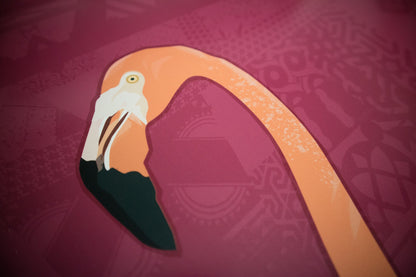 Tropical Flamingo Print, Exotic Bird Print, Exotic Bird illustration, Exotic Bird Poster, Bird Watcher Gift, Stylish Home Gift