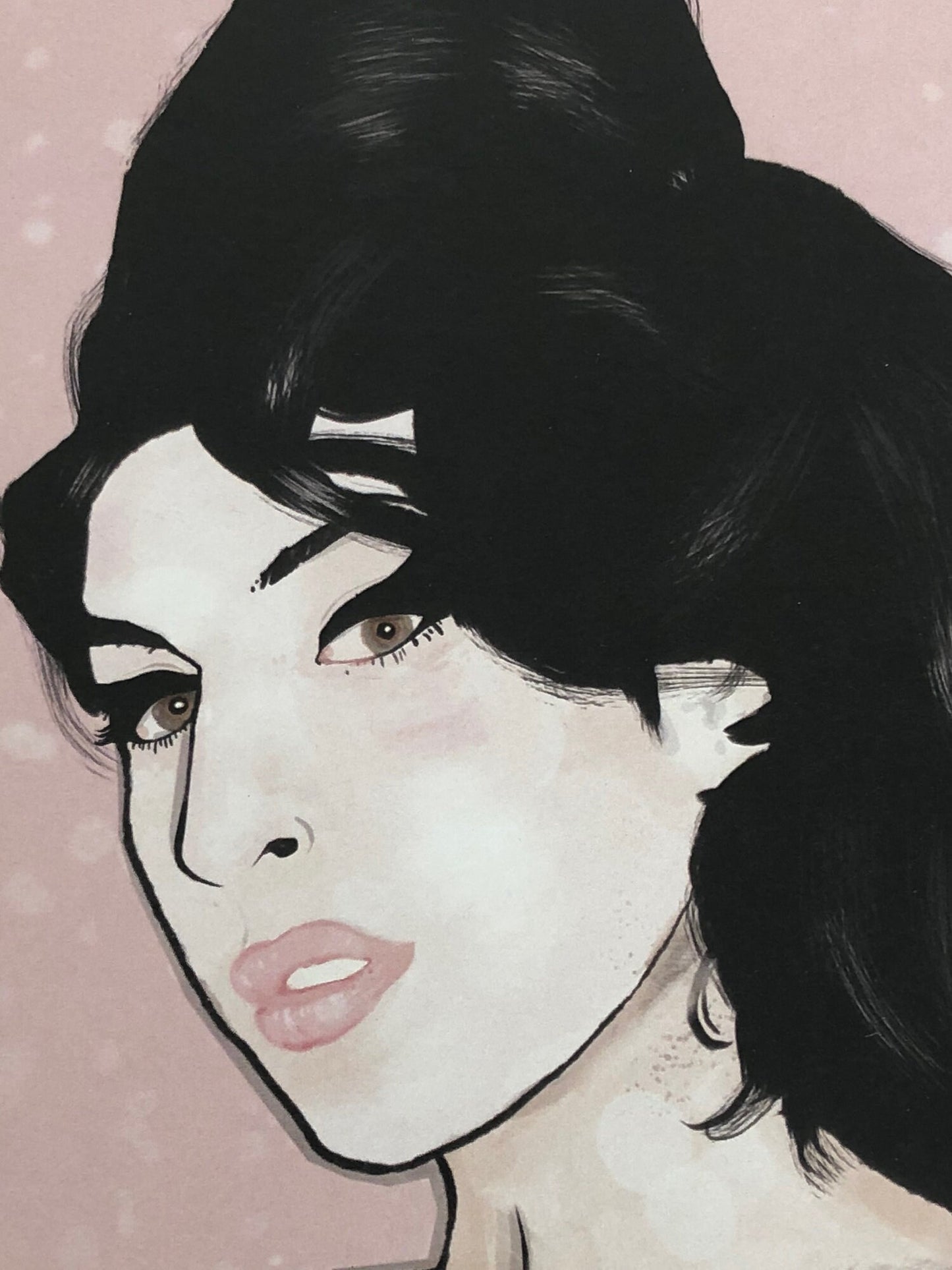 Amy Winehouse print, Illustration, soul singer, camden, icon, cool wall art, amy winehouse poster, Pink print, Amy leopard print, amy