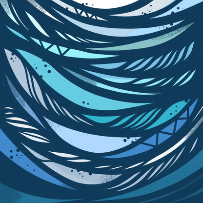 The Looming Sea - surfing, cool surf gift, surfing wall art, cool surfing gift, ocean gift idea, atlantic ocean, wild swimming gift, The Sea