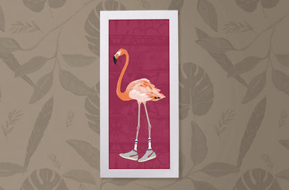 Tropical Flamingo Print, Exotic Bird Print, Exotic Bird illustration, Exotic Bird Poster, Bird Watcher Gift, Stylish Home Gift