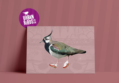 Lapwing in Nike Air Max 1 sneakers pink A3 print