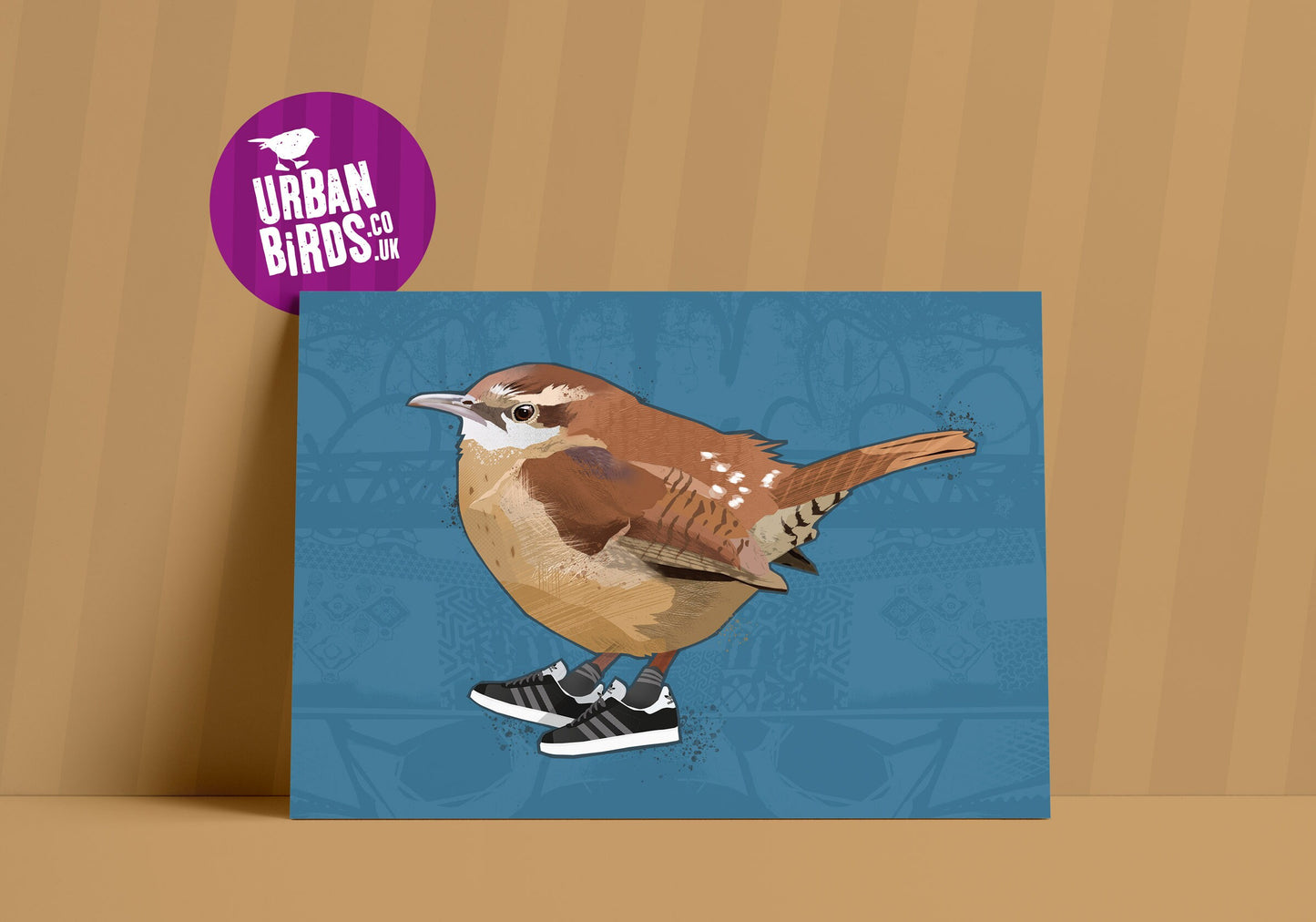 Urban Birds Wren A2 Illustration Print