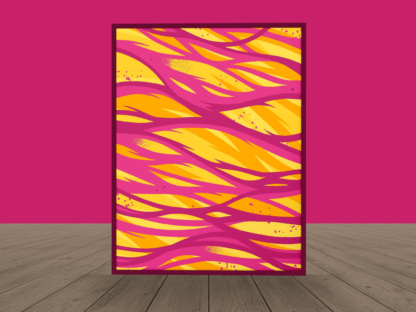 Bright coloured Lava wall art