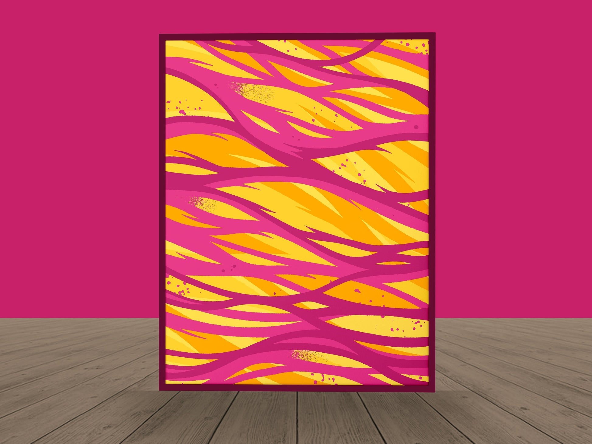Bright coloured Lava wall art