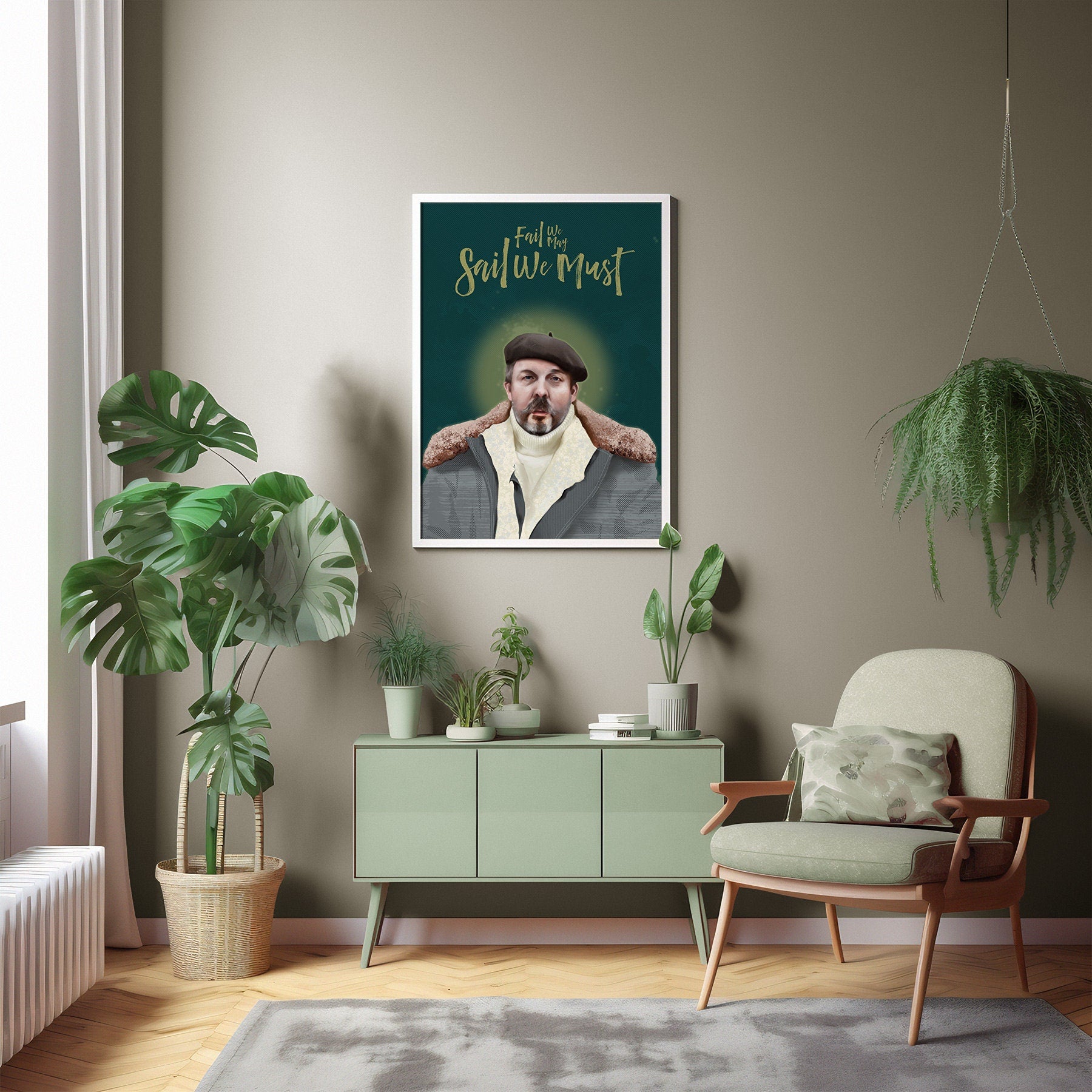 Andrew Weatherall A3 'Fail We May, Sail We Must' print