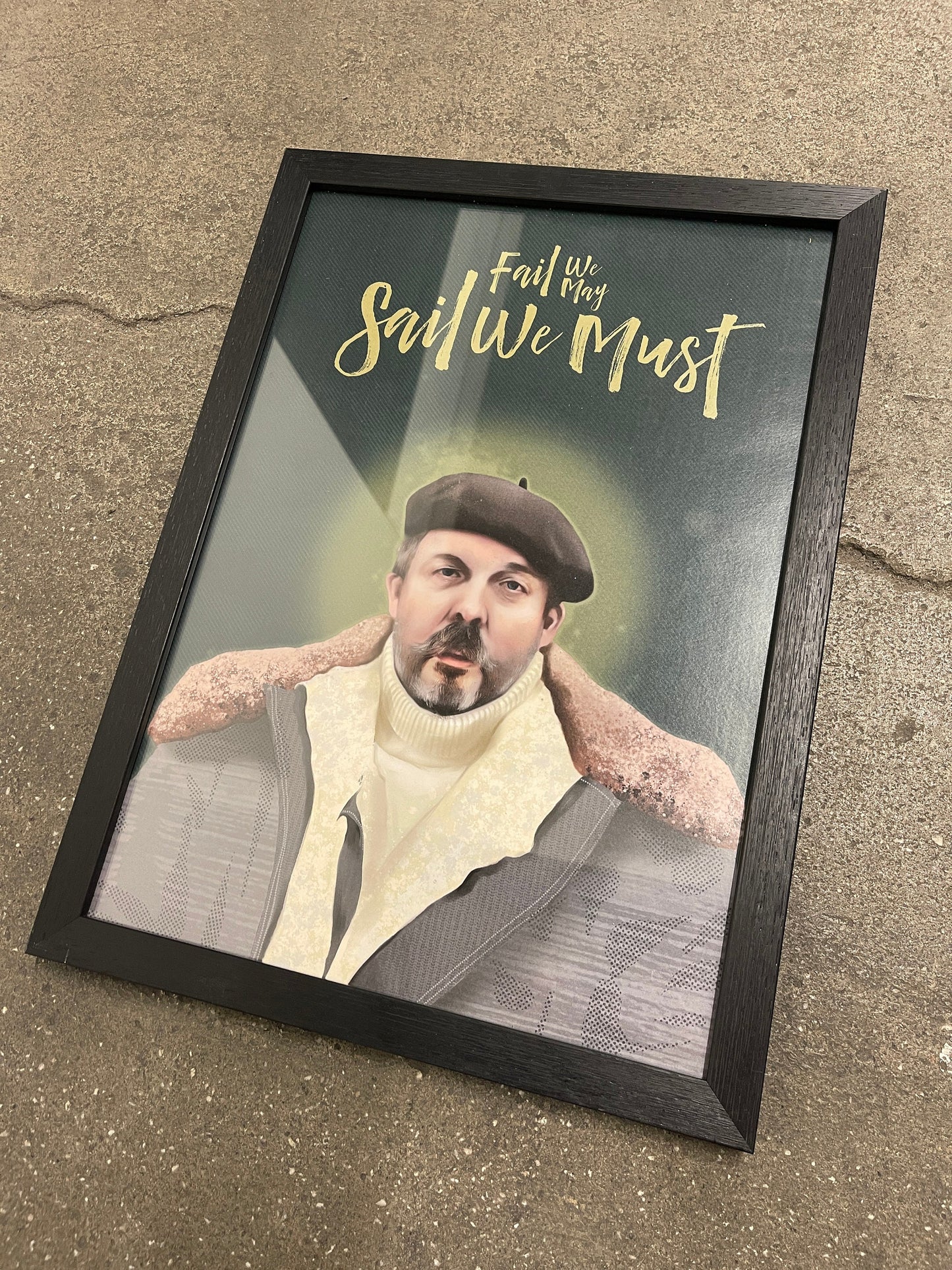 Andrew Weatherall A3 'Fail We May, Sail We Must' print