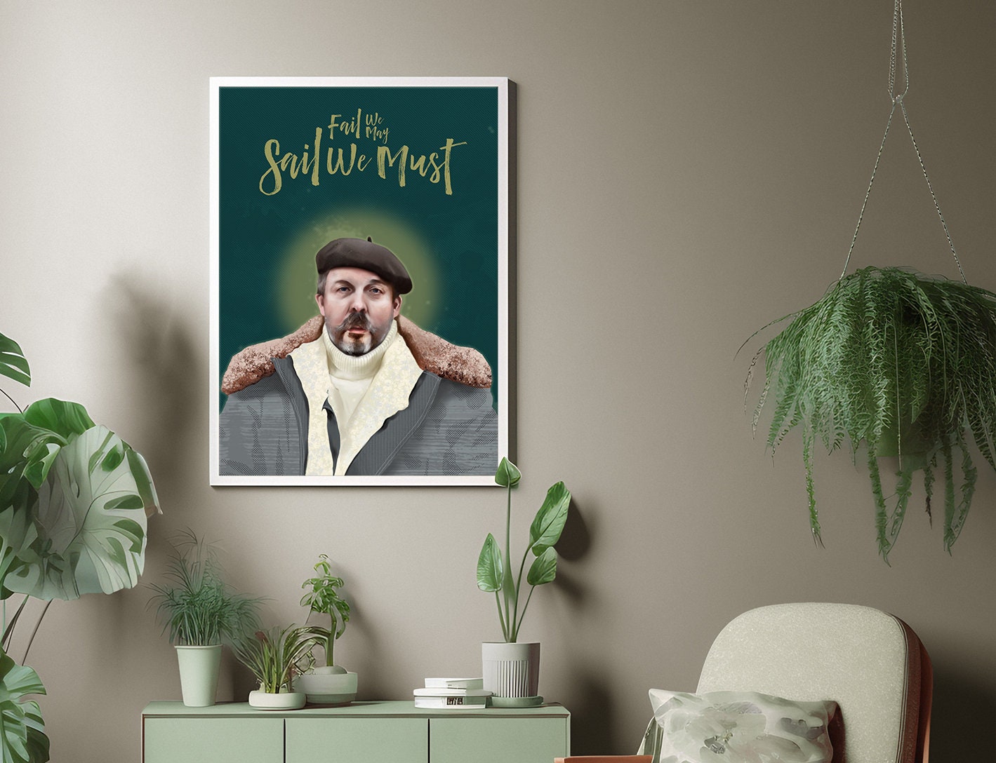 Andrew Weatherall A3 'Fail We May, Sail We Must' print