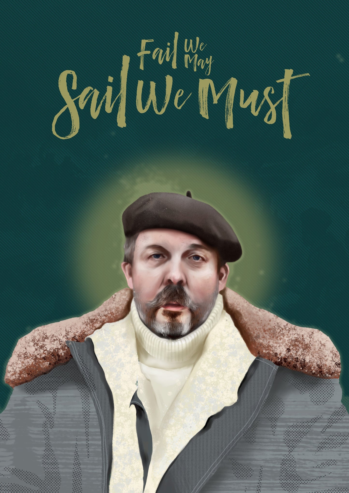 Andrew Weatherall A3 'Fail We May, Sail We Must' print