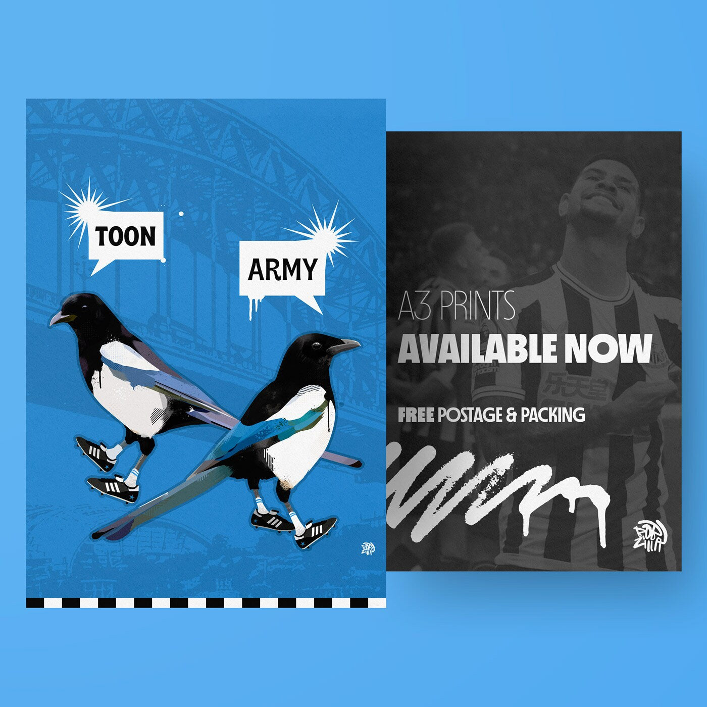 Newcastle United 'Toon Army' Magpies Print
