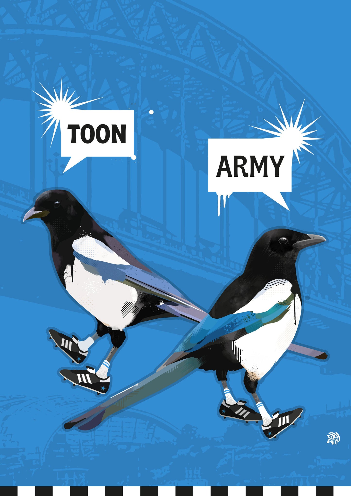 Newcastle United 'Toon Army' Magpies Print