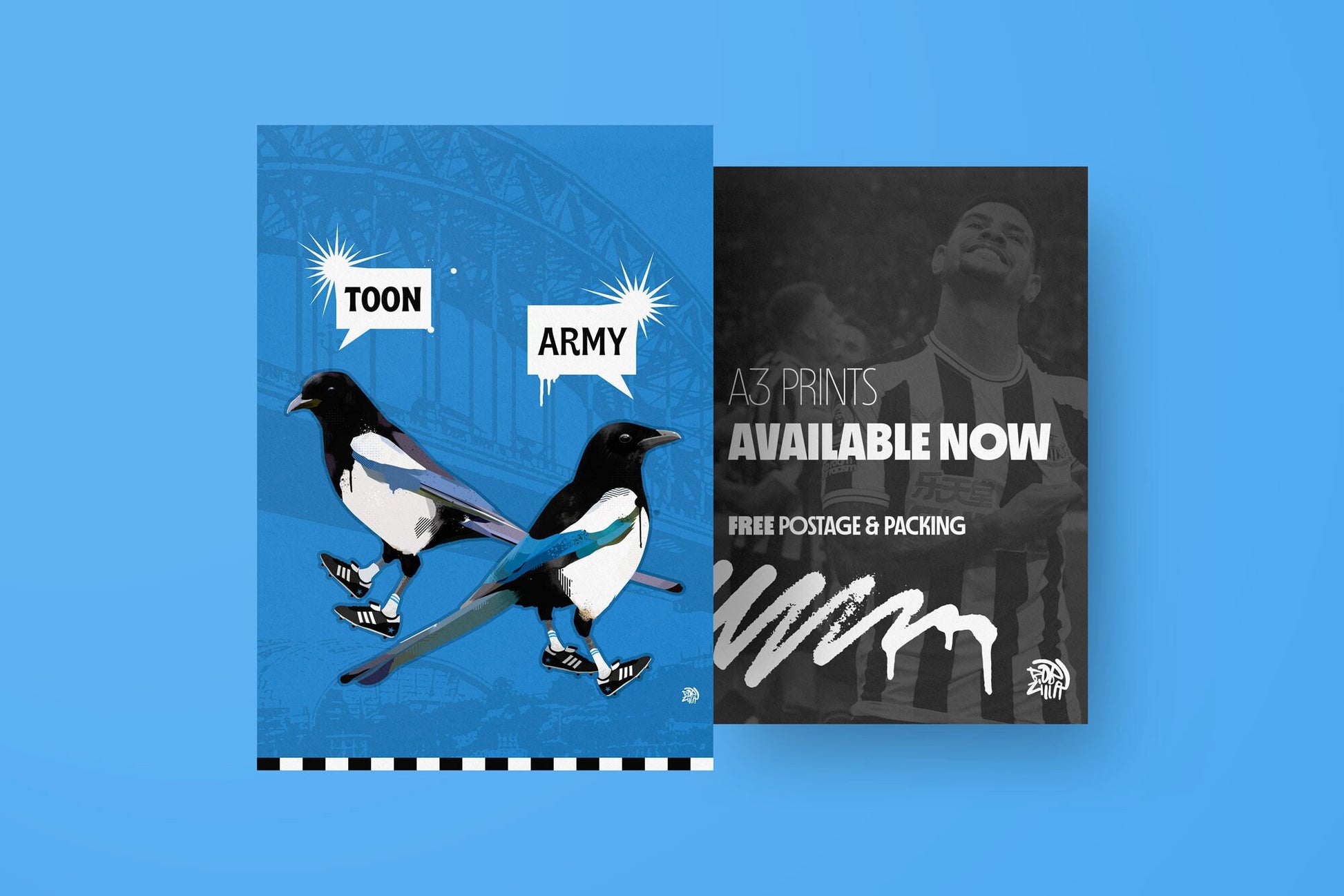 Newcastle United 'Toon Army' Magpies Print
